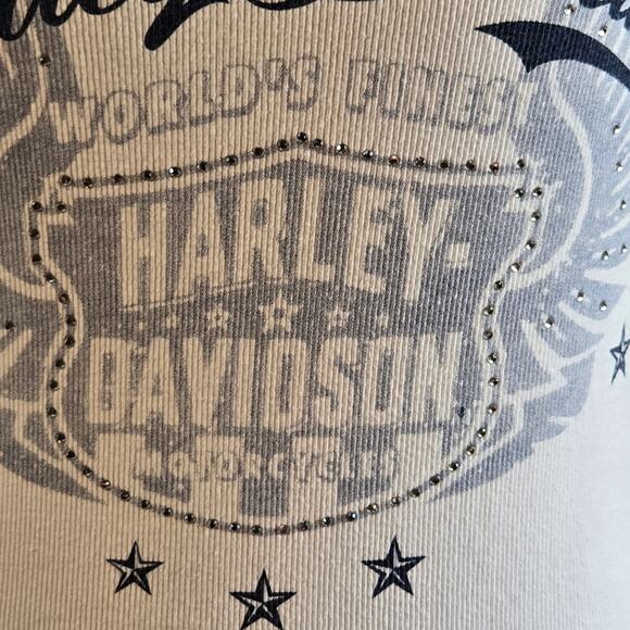 Harley Davidson Rhinestone Tank Top Size Medium - Picture 7 of 9